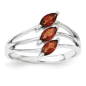 Genuine Garnet Designer Ring